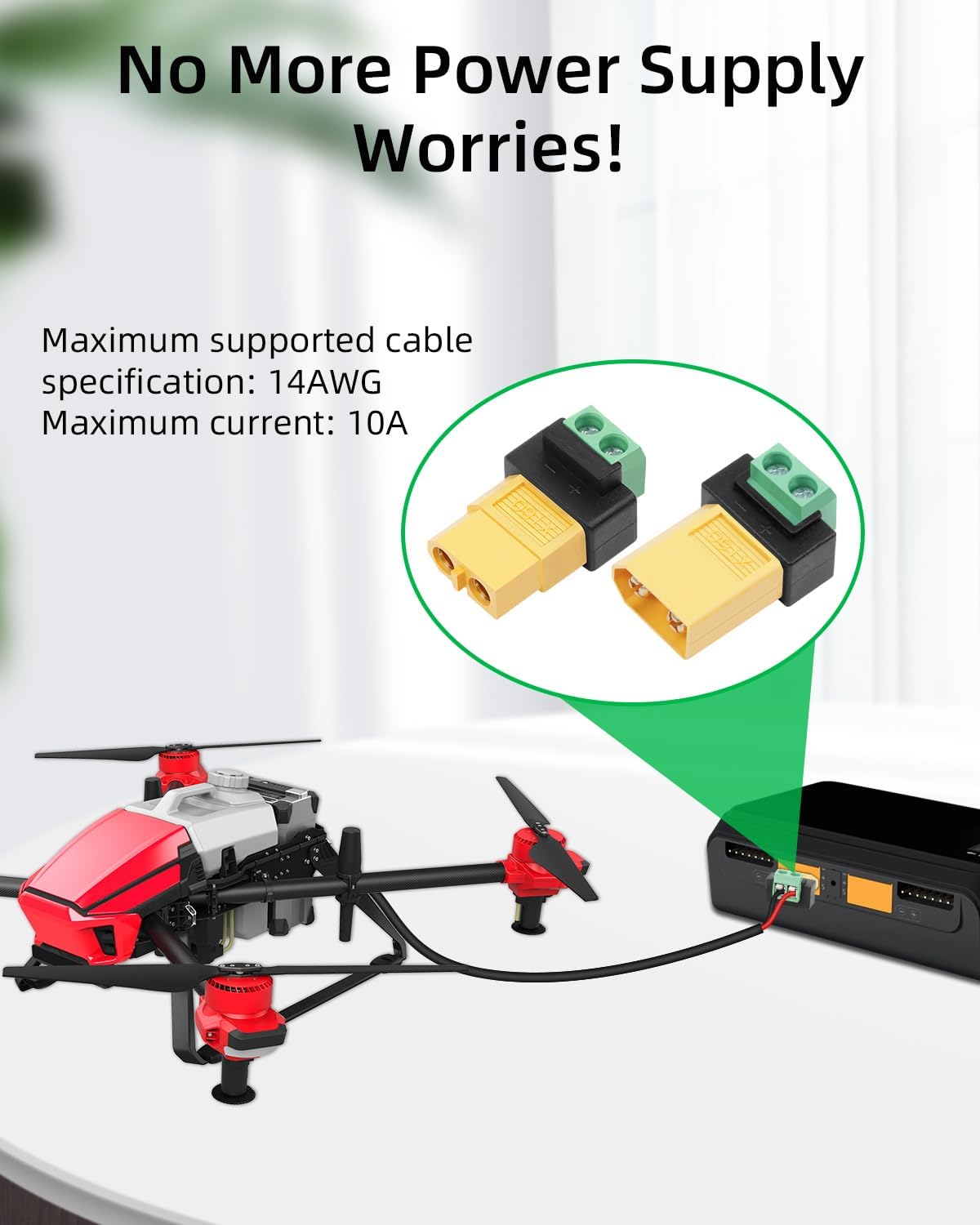 Adaptateur de conversion XT60  - Drone Solar Charger avis et prix